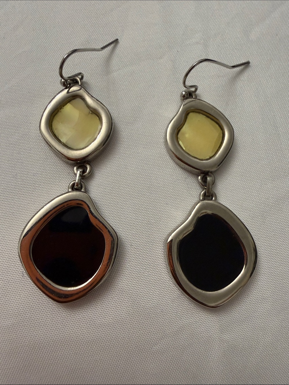 Lia Sophia Milky Way Mother of Pearl & Enamel Drop Earrings - Picture 1 of 3